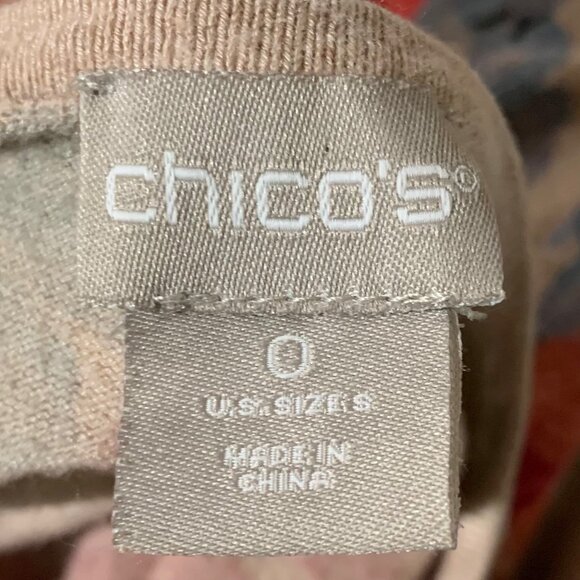 Cottagecore Rosebud Button 3/4 Sleeve Knit Pullover Sweater Top XS Muted Boho - Picture 8 of 10